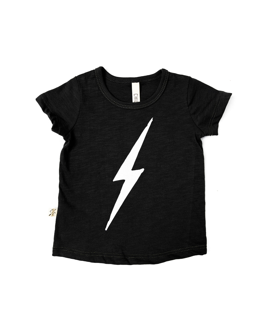 basic tee - lightning on black