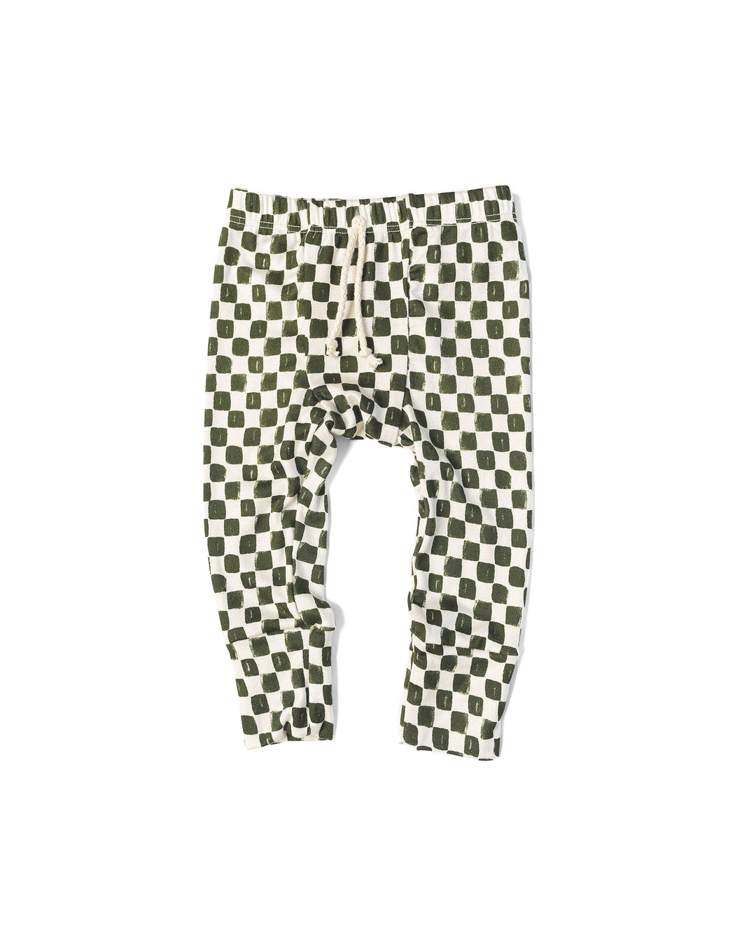 rib knit pant - painted checkerboard