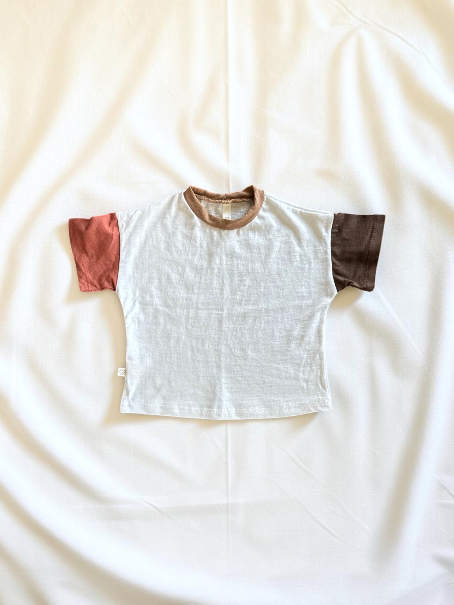 colorblock boxy tee - shell
