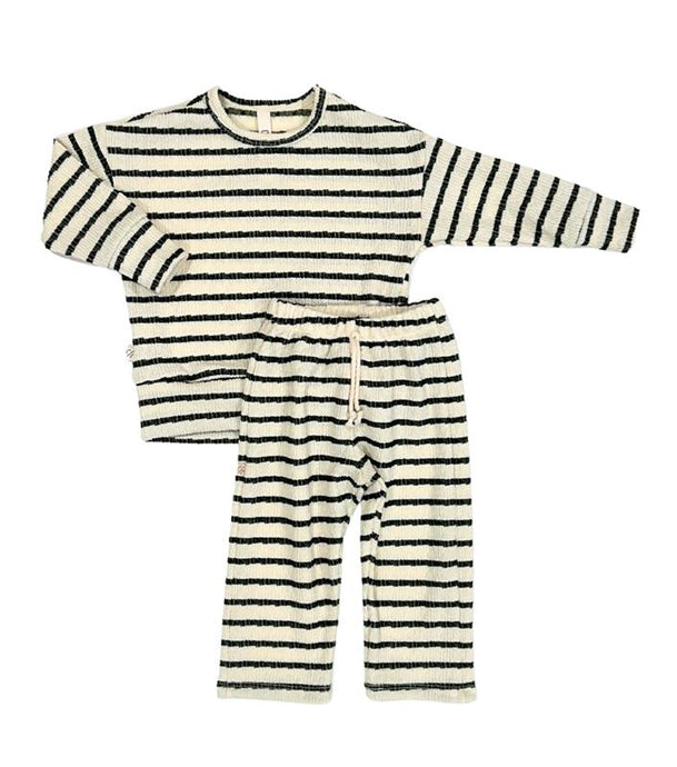 relaxed set - olive stripe
