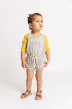 Load image into Gallery viewer, romper shortie - narrow gray stripe