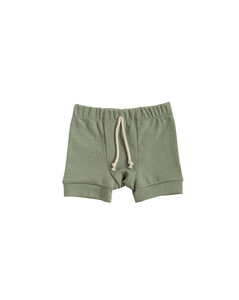rib knit shorts - willow