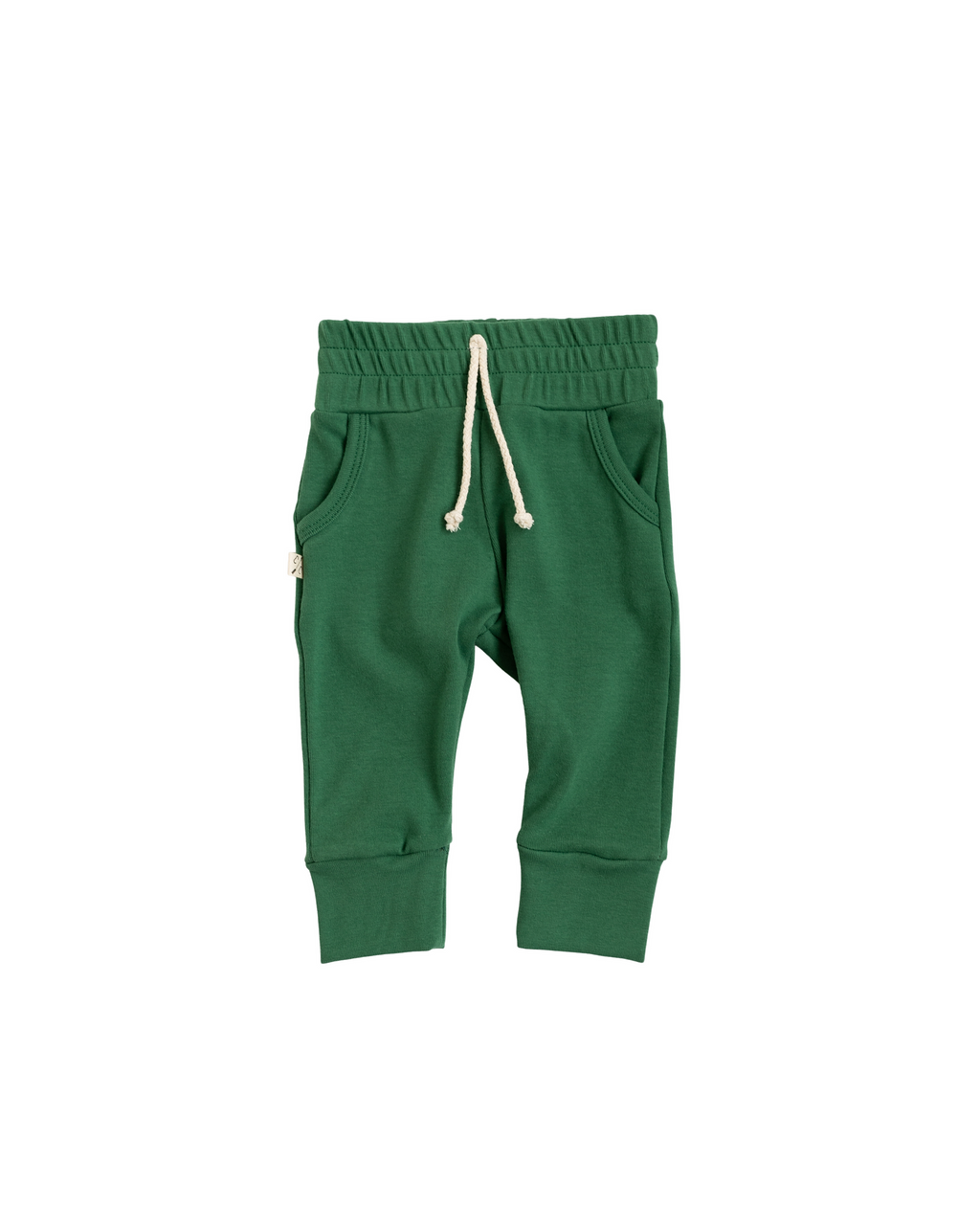 rib knit jogger - emerald