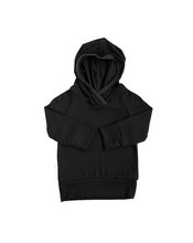 Load image into Gallery viewer, rib knit trademark hoodie - black