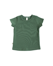 Load image into Gallery viewer, rib knit tee - camo green