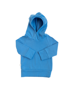 rib knit trademark hoodie - marine blue