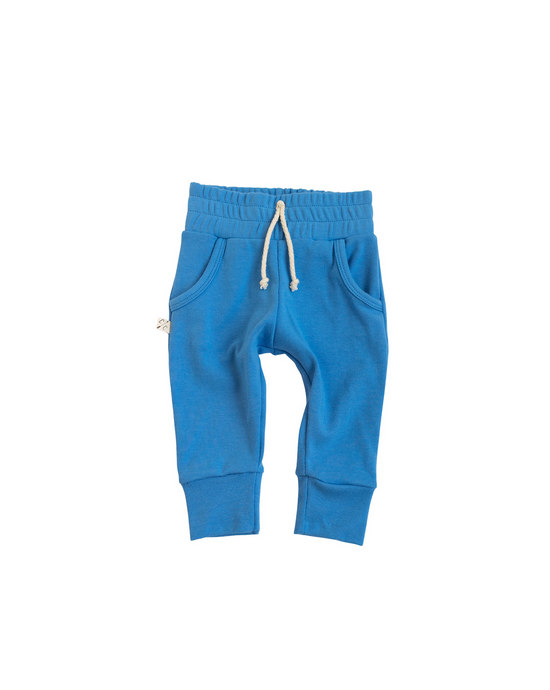 rib knit jogger - marine blue