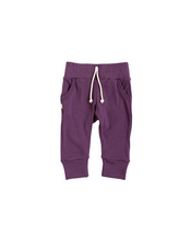 Load image into Gallery viewer, rib knit jogger - black plum
