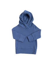 Load image into Gallery viewer, rib knit trademark hoodie - ink blue