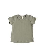 Load image into Gallery viewer, rib knit tee - vetiver