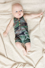 Load image into Gallery viewer, short tank romper - classic camo