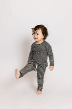 Load image into Gallery viewer, rib knit pant - black stripe
