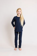 Load image into Gallery viewer, waffle knit long sleeve top - passport blue
