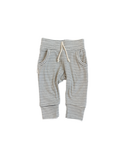 Load image into Gallery viewer, rib knit jogger - narrow charcoal stripe