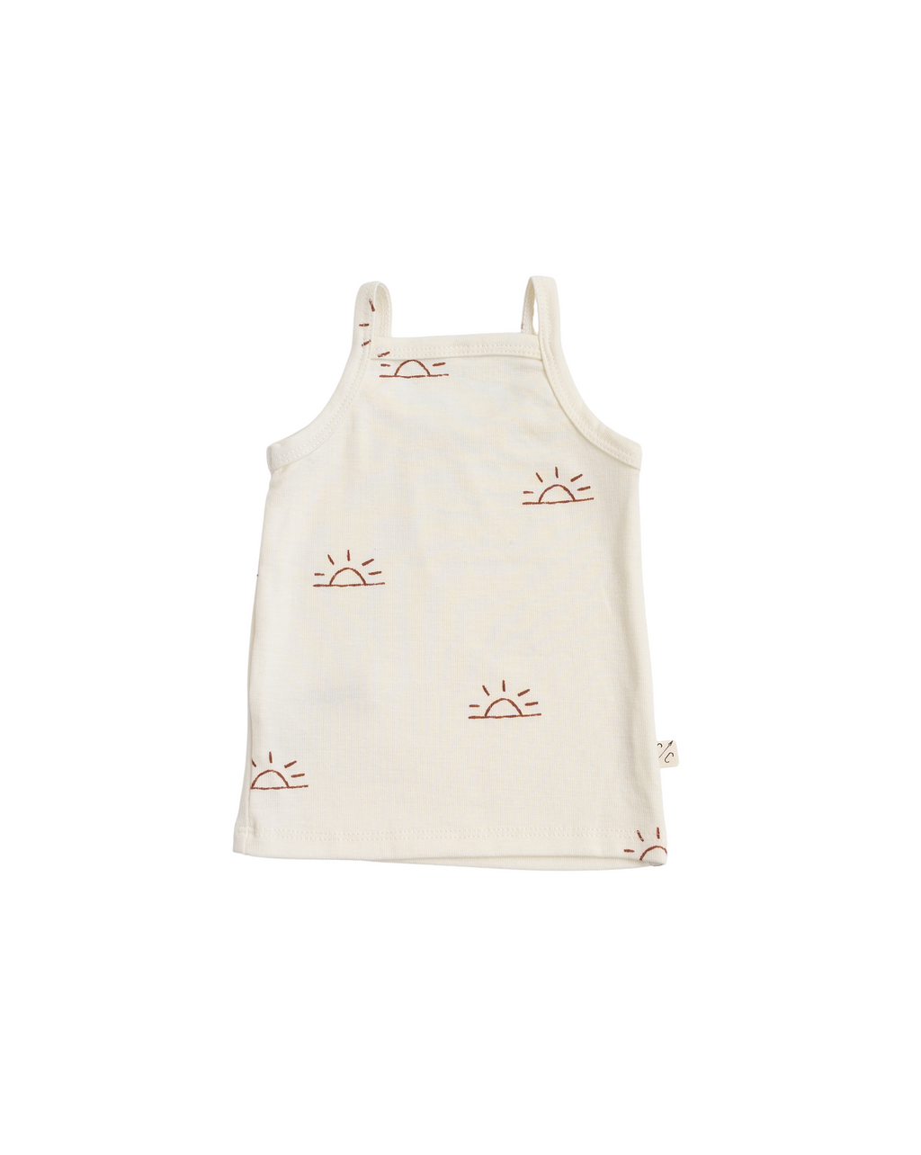 rib knit camisole CO - sunset on natural