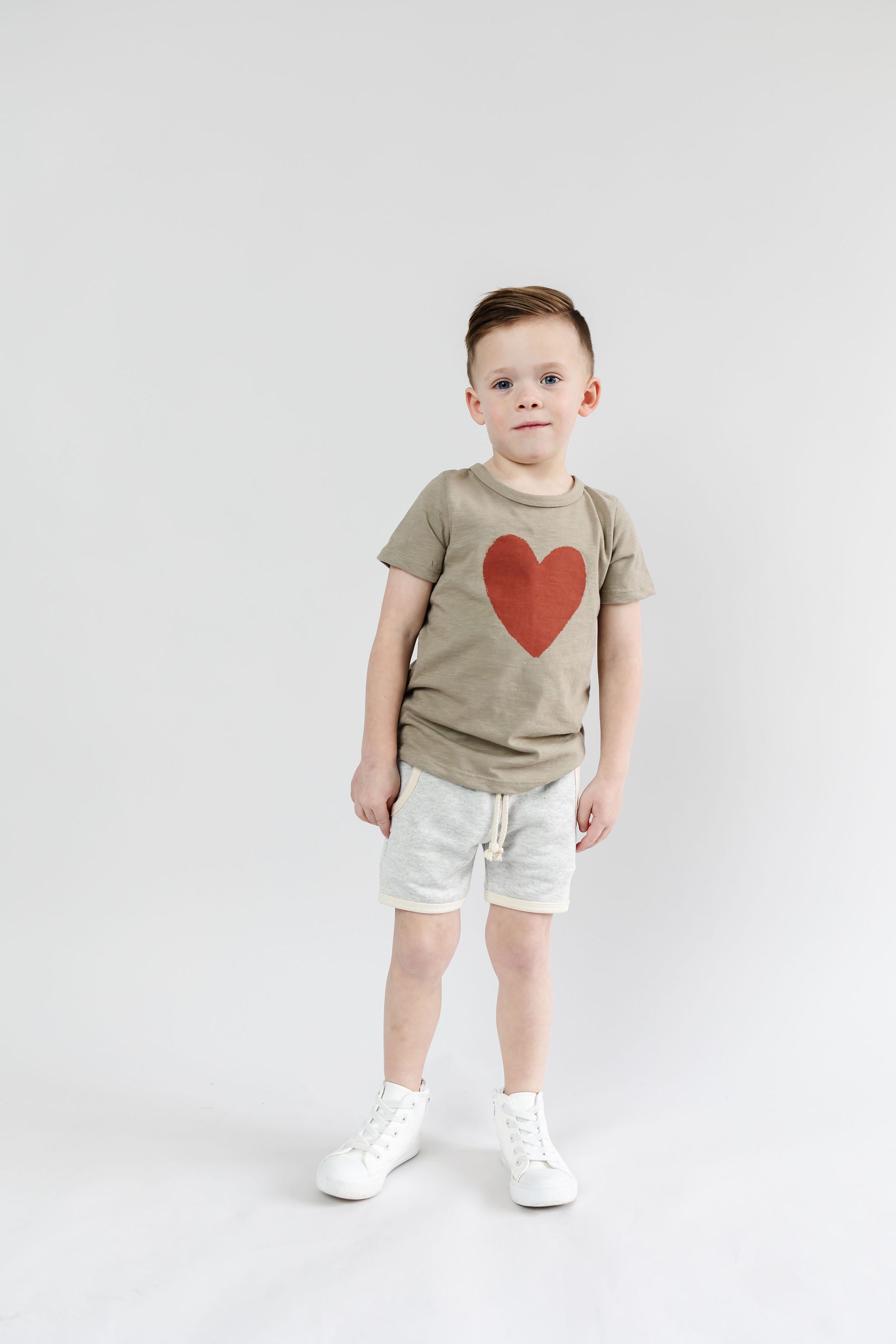 french terry retro short CO - pearl