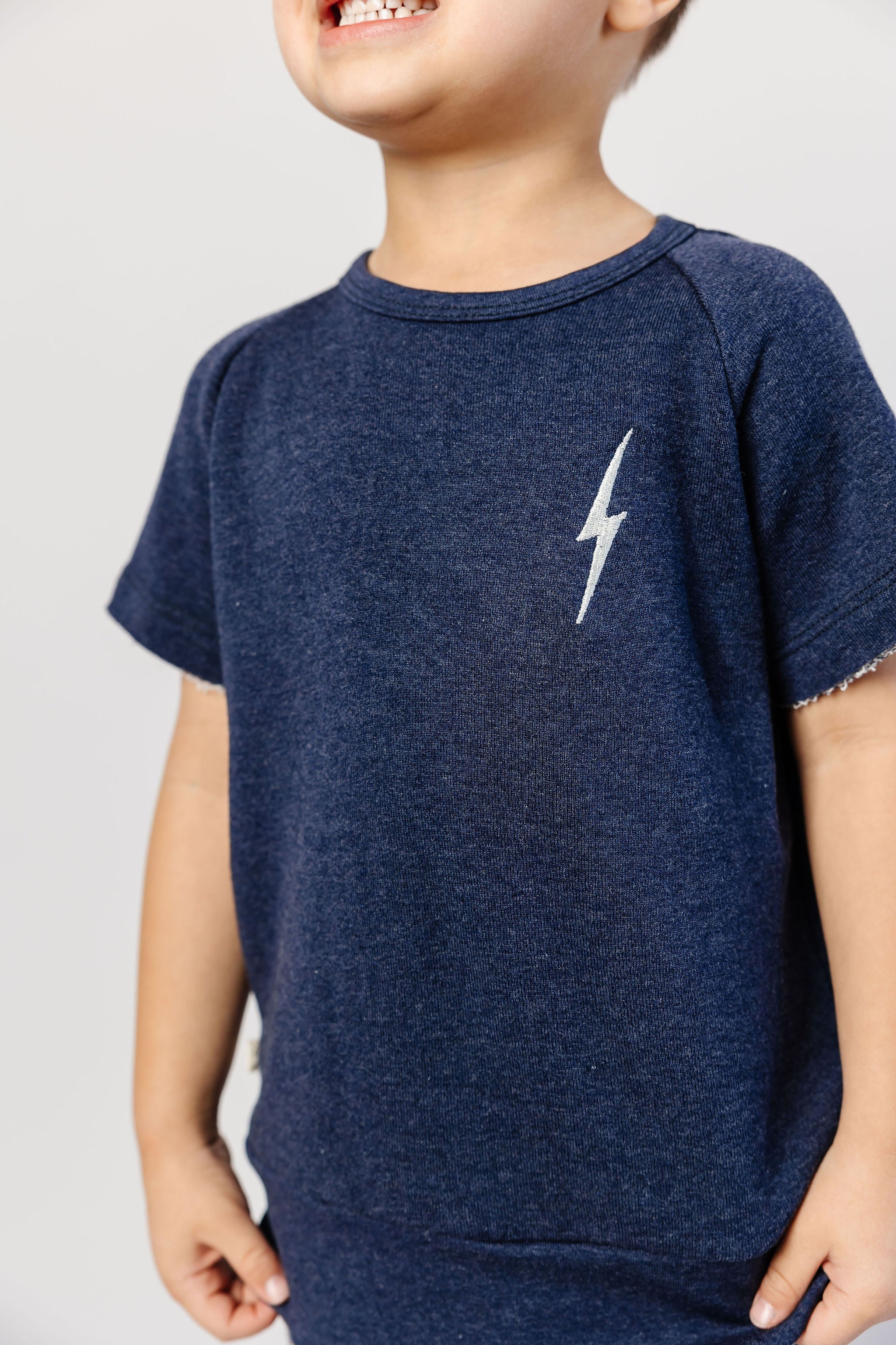 short sleeve crew - lightning patch on nautical