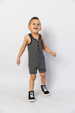 Load image into Gallery viewer, short tank romper - shadow stripe