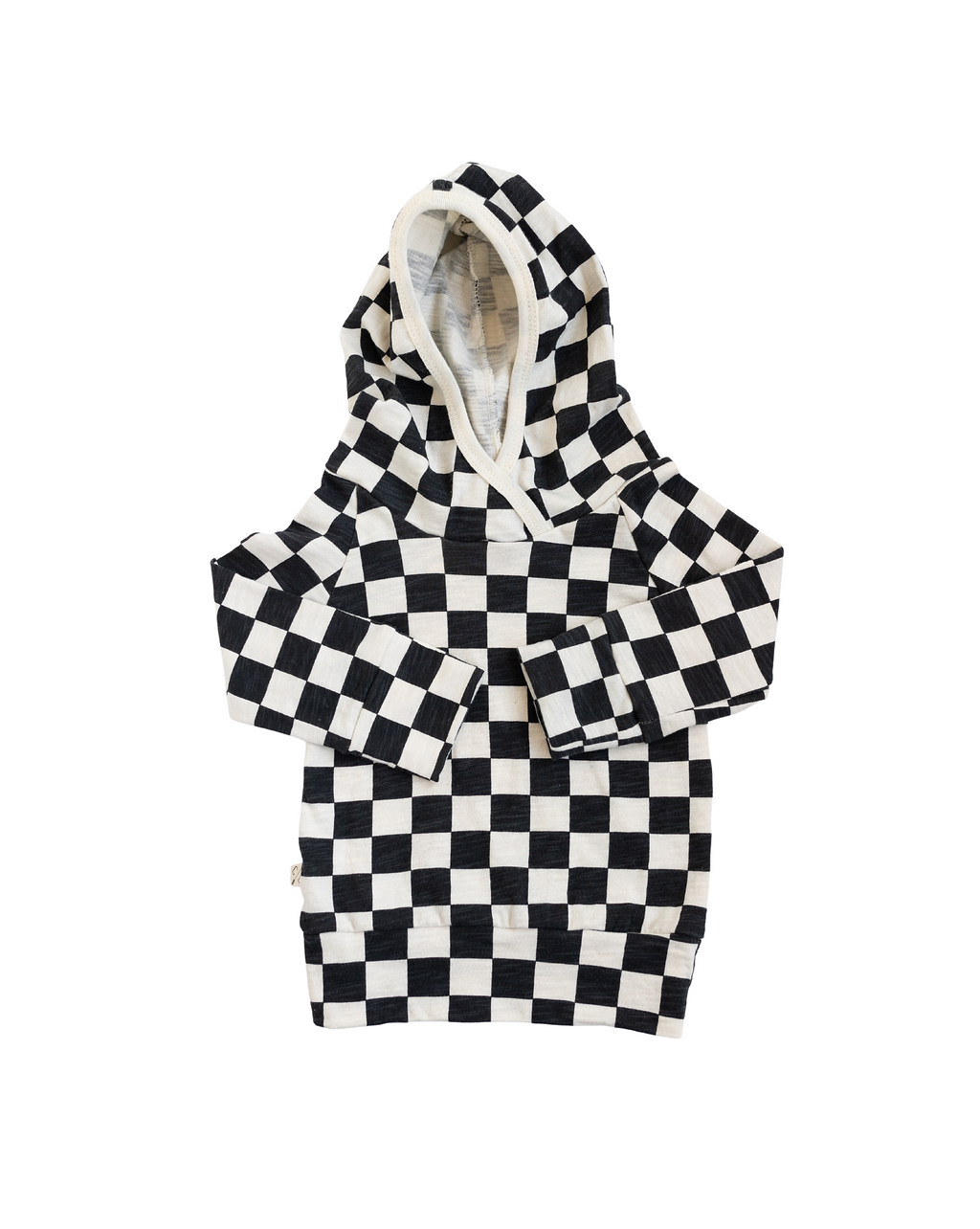 Black and white checkered hoodie sale