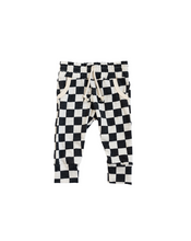 Load image into Gallery viewer, slub jogger - black checkerboard