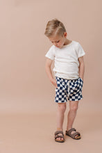 Load image into Gallery viewer, boy shorts - polo blue checkerboard