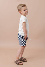 Load image into Gallery viewer, boy shorts - polo blue checkerboard