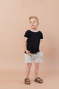 boy shorts - pebble