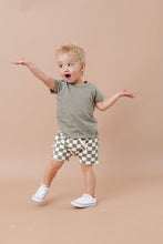Load image into Gallery viewer, boy shorts - vetiver checkerboard