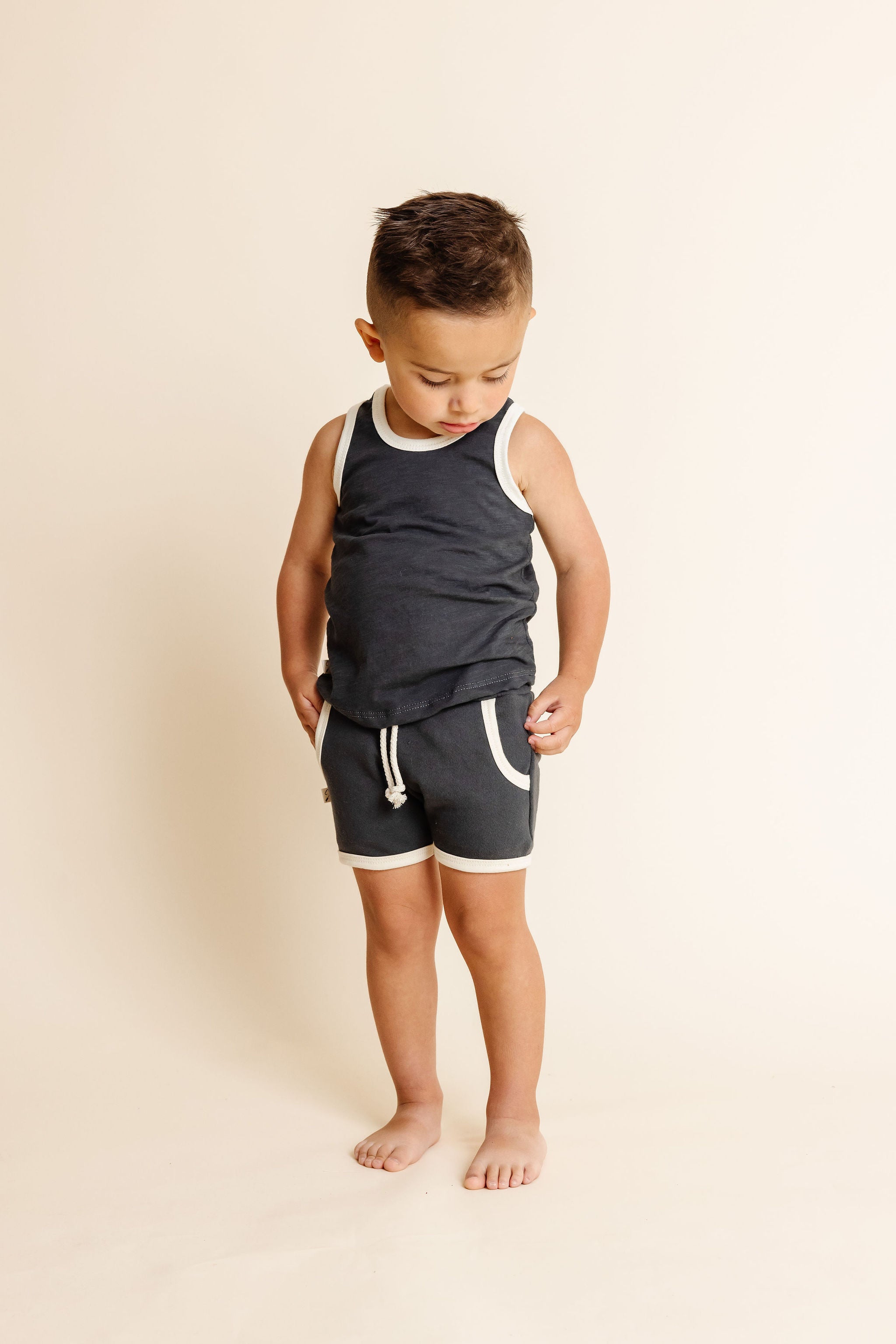 french terry retro short CO - midnight
