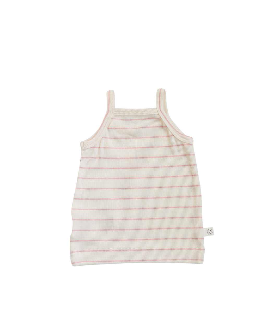 rib knit camisole - wide peony stripe