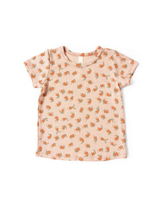 rib knit tank top - sunrise floral on shell pink