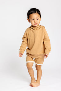 slub trademark hoodie - camel