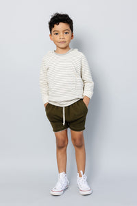 beach hoodie - pebble stripe