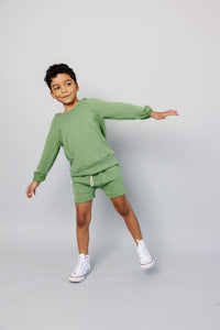 boy shorts - camp green