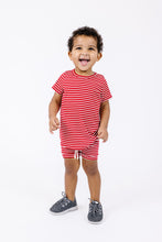 Load image into Gallery viewer, rib knit tee - peppermint inverse stripe