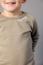 Load image into Gallery viewer, pullover crew - stay cozy collar on greige
