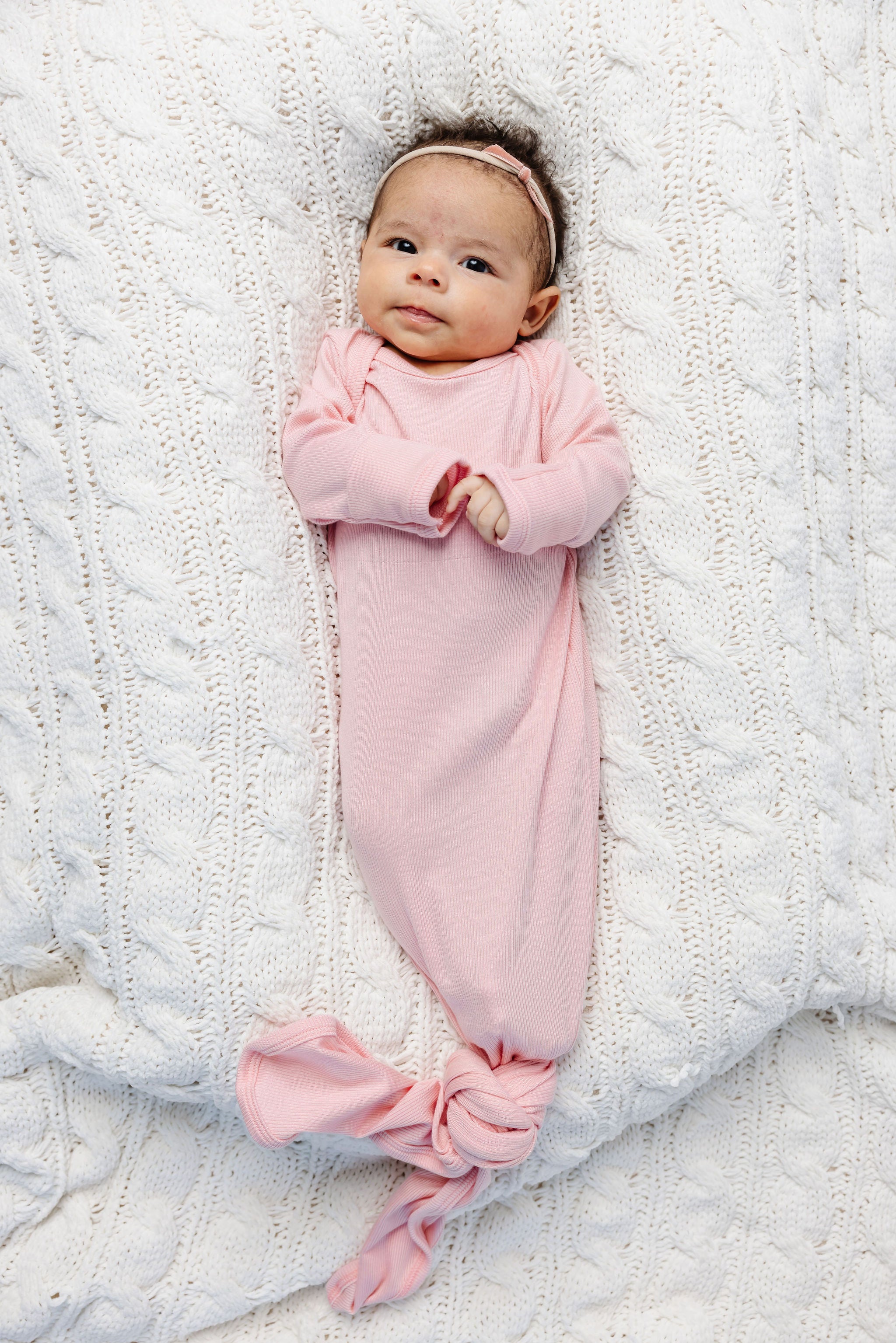 ribbed knotted sleeper CO - peony