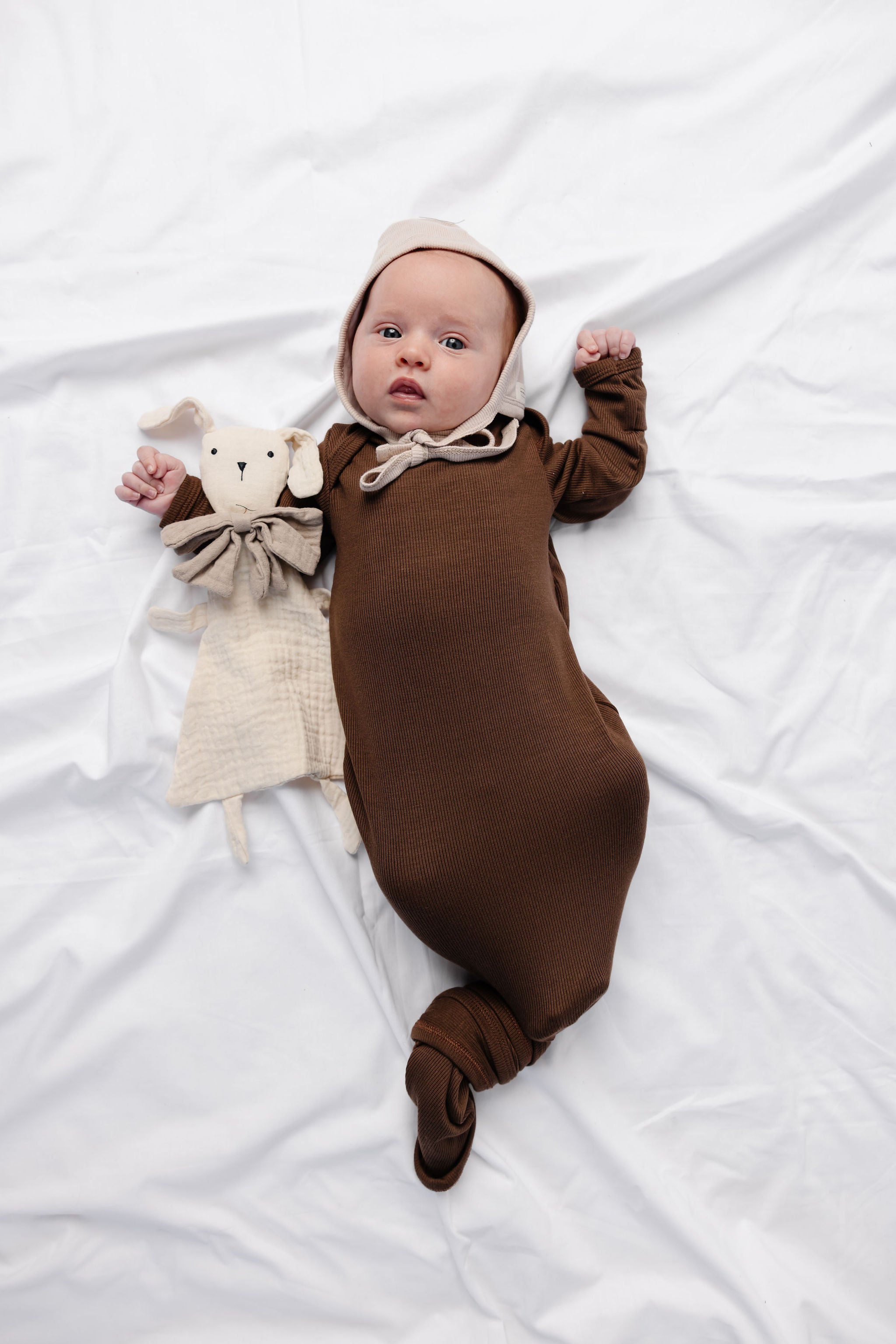 ribbed knotted sleeper CO - mocha