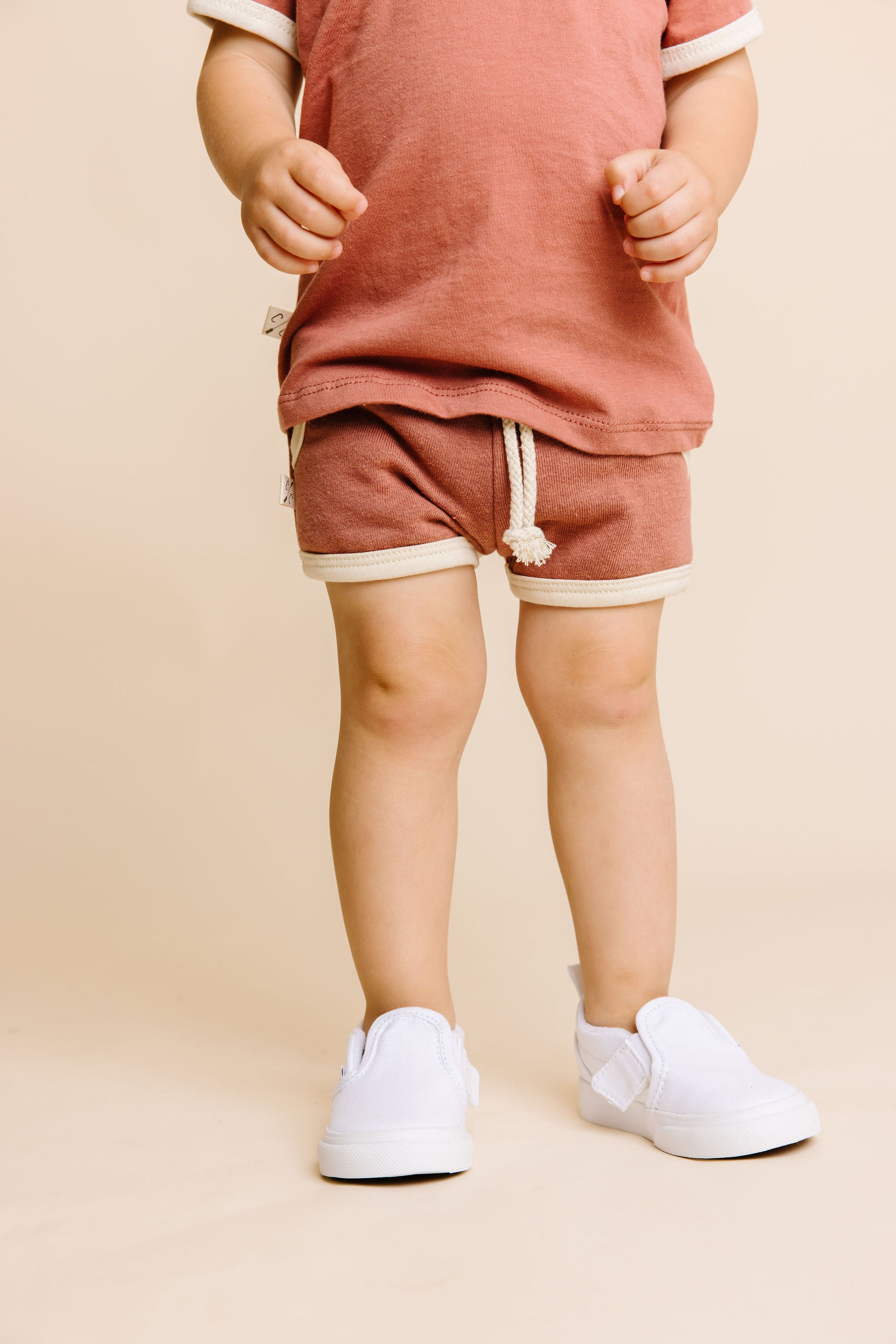 french terry retro short - redwood