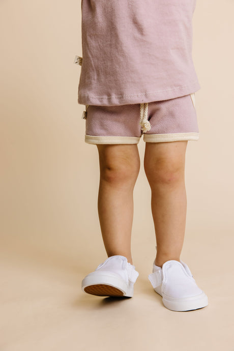 french terry retro short CO - lilac