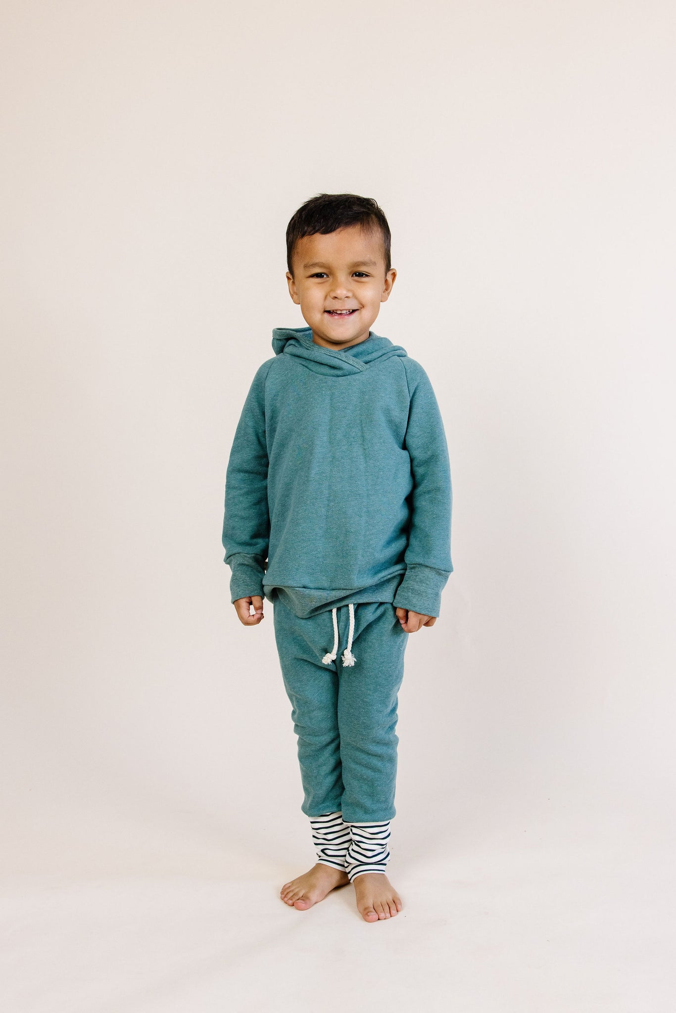 trademark raglan hoodie - sea pine – Childhoods Clothing