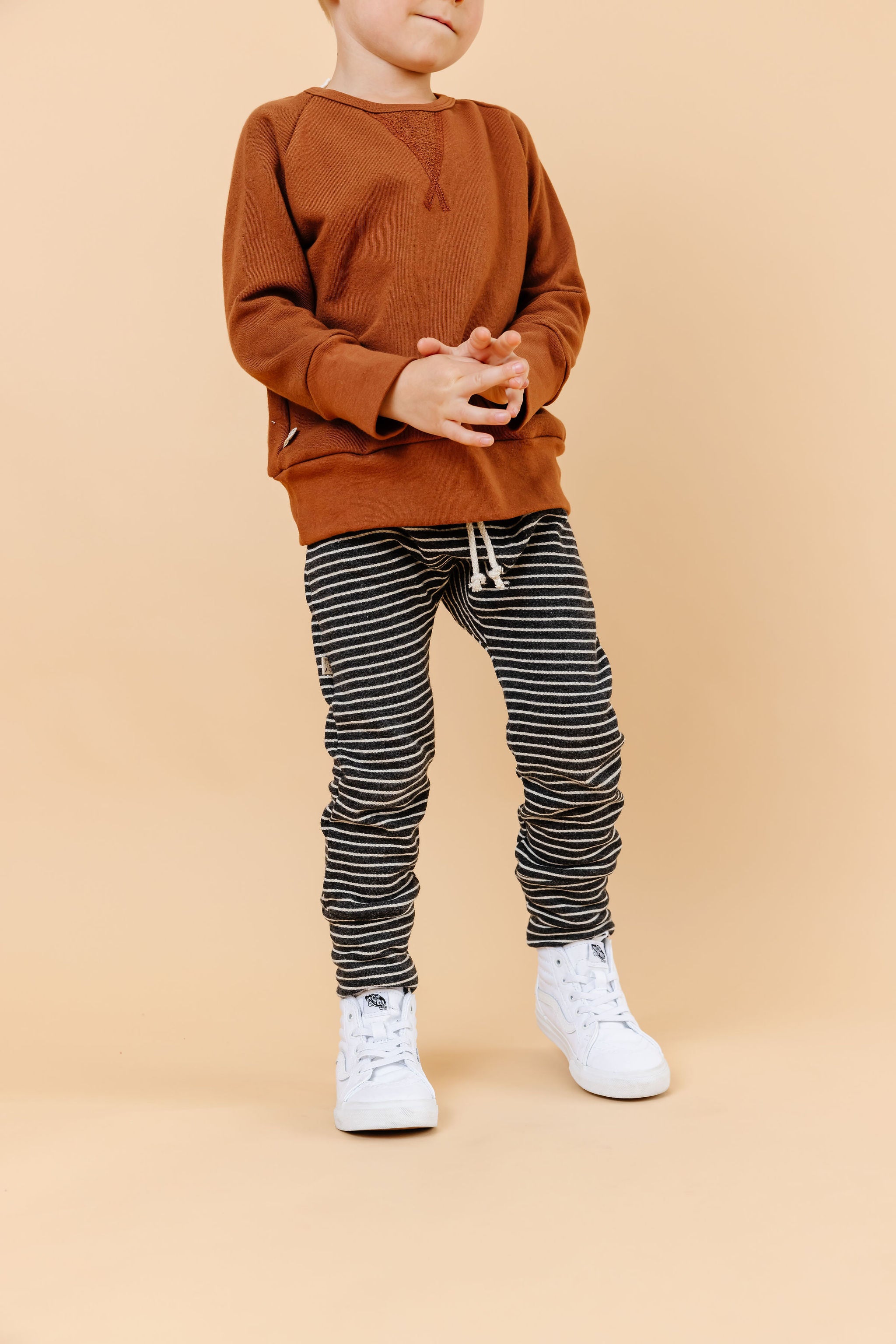 gusset pants - shadow stripe