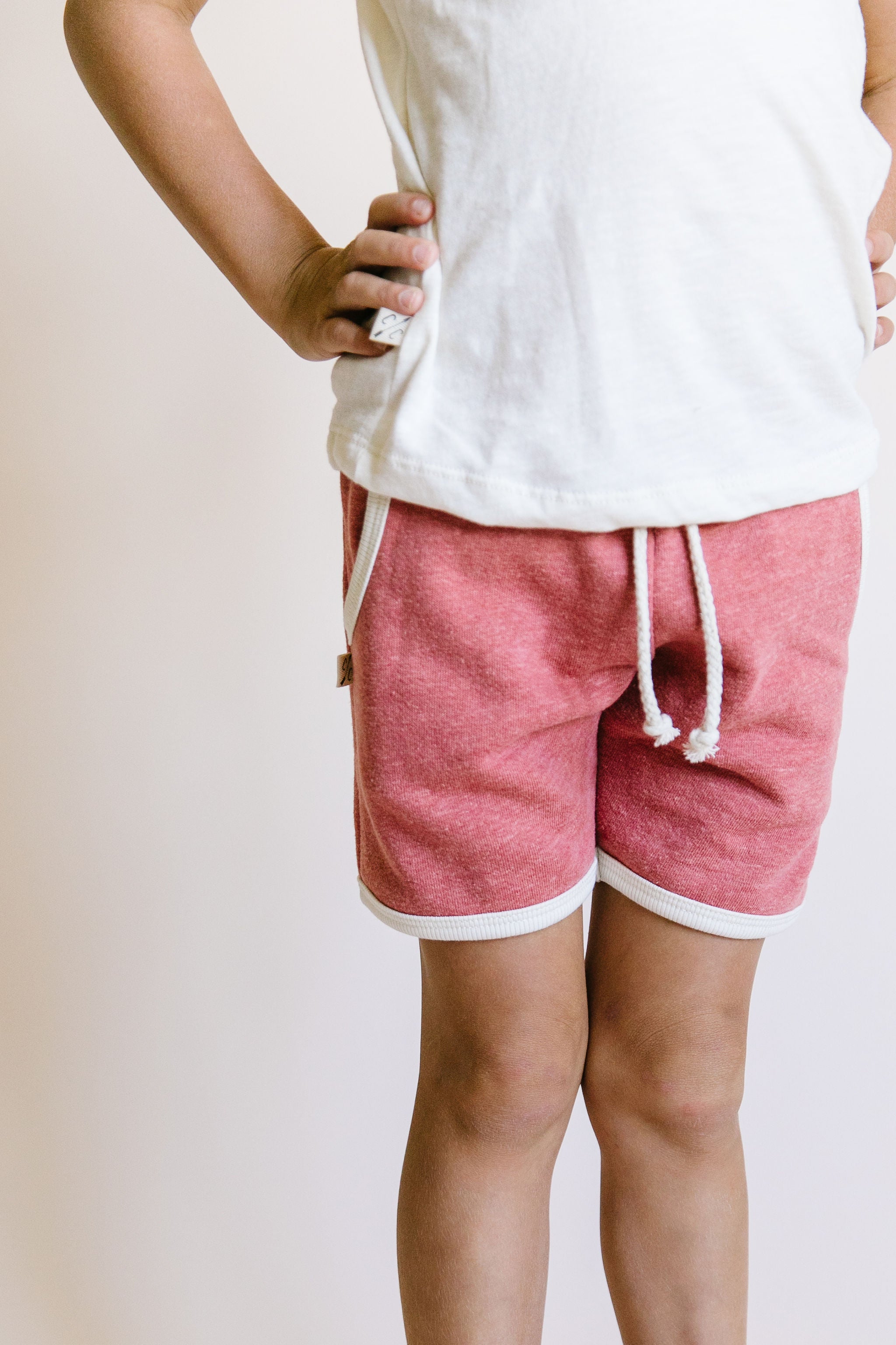 french terry retro short CO - rosy