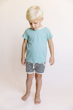 Load image into Gallery viewer, french terry retro short - black stripe
