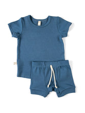 Load image into Gallery viewer, rib knit shorts - french blue