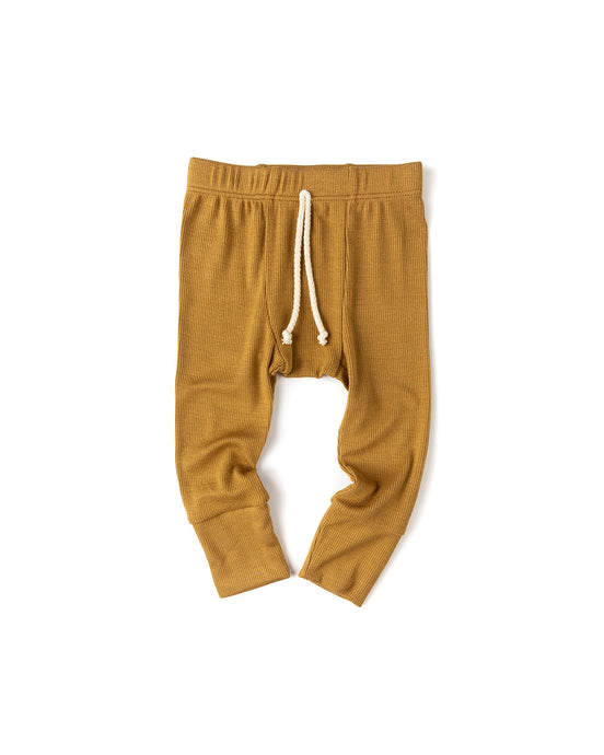 rib knit pant - wheat