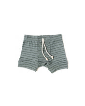 Load image into Gallery viewer, rib knit shorts - dash dot on sage