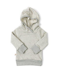 trademark raglan hoodie - medium gray stripe