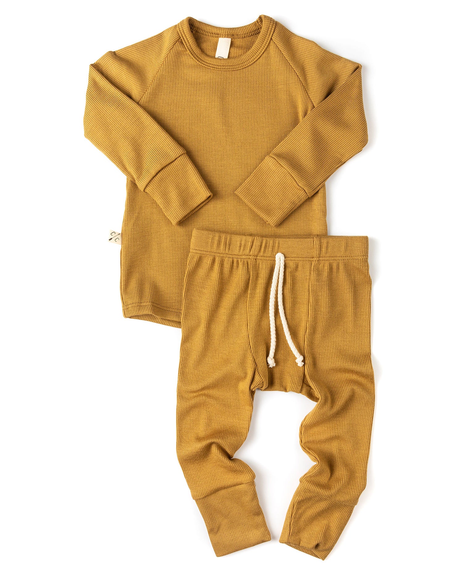 rib knit pant - wheat