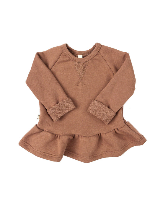 peplum crew - milk chocolate